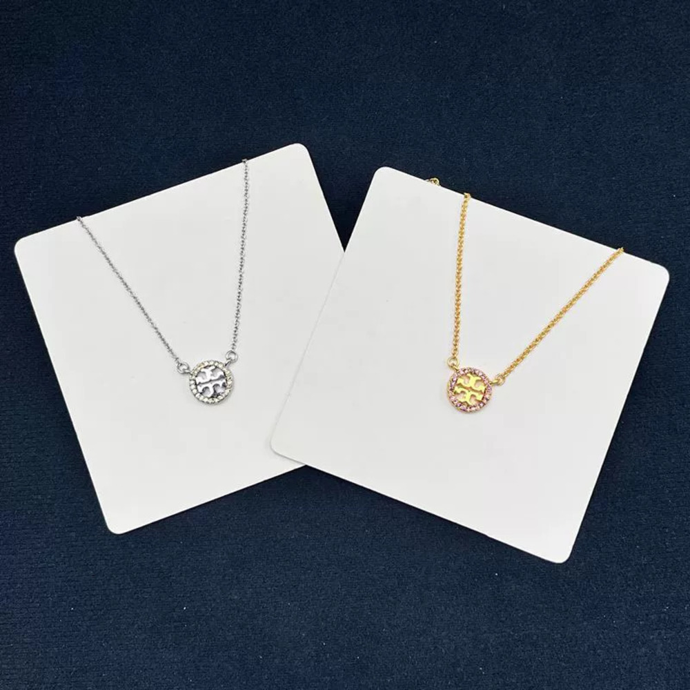 Tory Burch Geometric Circle Rhinestone Choker with Hollow Letters